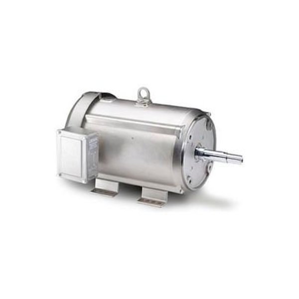 Leeson Electric Leeson Motors Motor Washdown Motor-3HP, 208-230/460V, 1770RPM, TEFC, RIGID C, 1.15 SF, 87.5 Eff. 132442